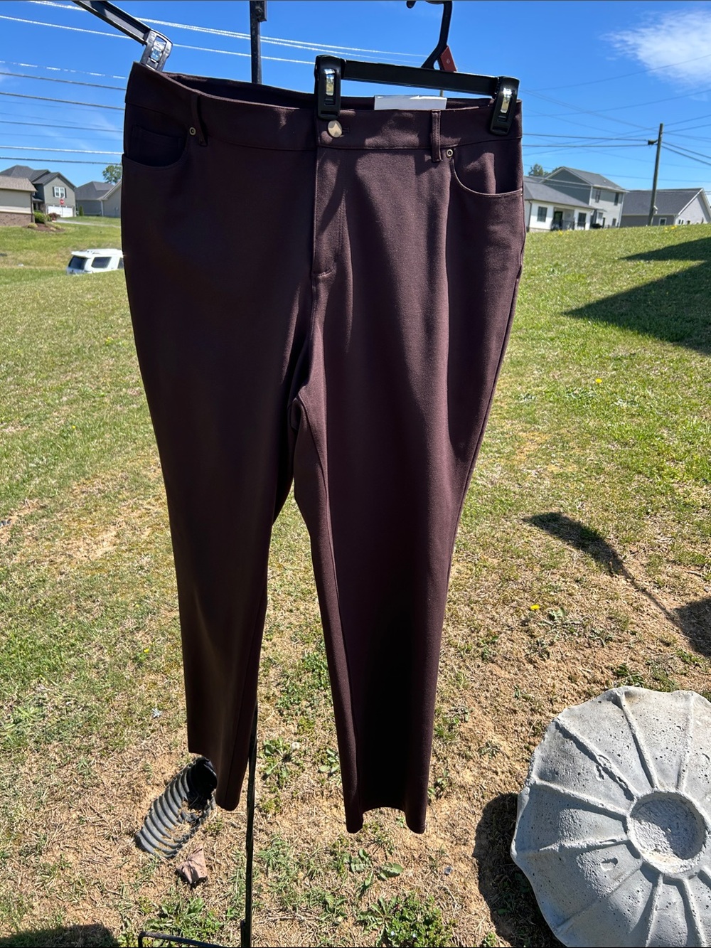Cato plus women’s Pants in Dark Brown